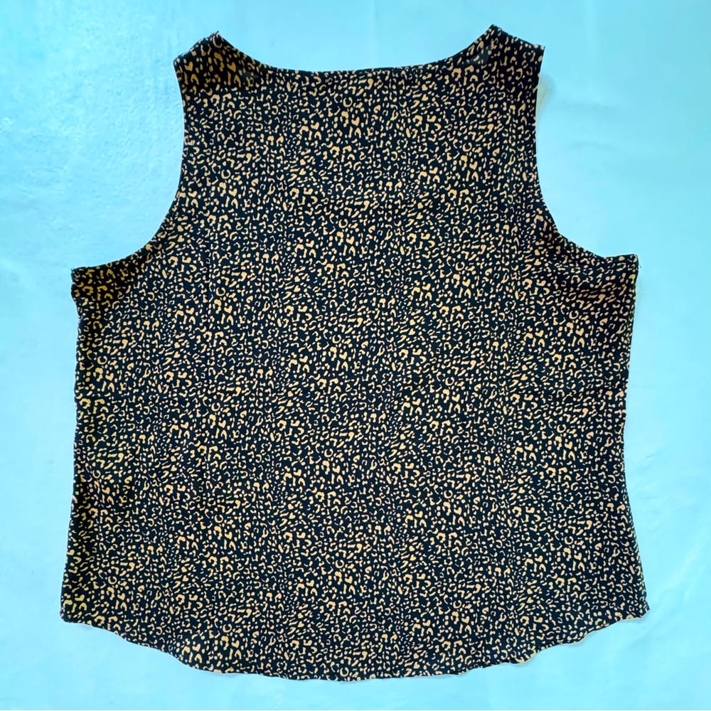 Chico’s Scoop Neck Tank Top Black Tan (16/18) - Picture 6 of 15